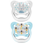 Dr Brown's 布朗博士 PreVent Orthodontic Pacifier 2-Pack - Stage 1 (0-6mos) - Blue